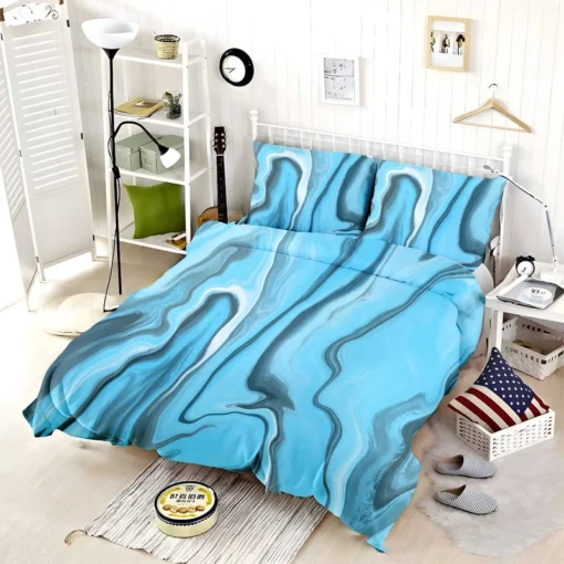 Fluid Art Liquid Marble Bedding Set