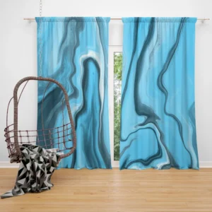 Fluid Art Liquid Marble Curtain