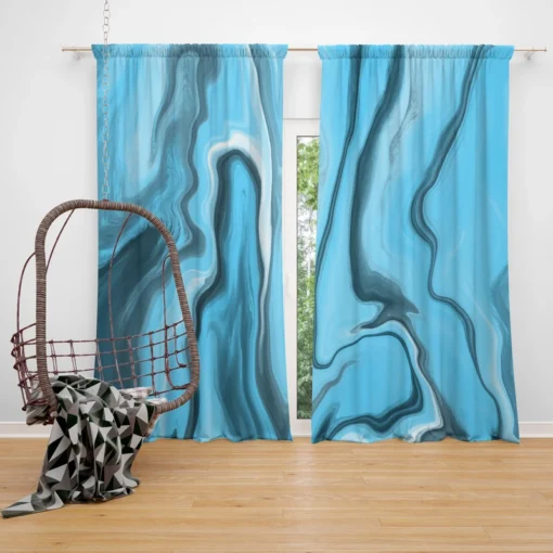 Fluid Art Liquid Marble Curtain