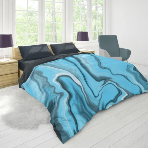 Fluid Art Liquid Marble Duvet Cover 1