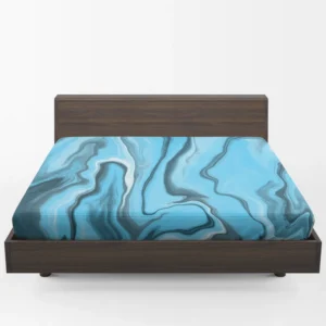 Fluid Art Liquid Marble Fitted Sheet 1