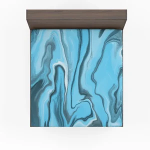 Fluid Art Liquid Marble Fitted Sheet