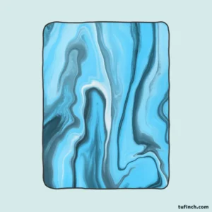 Fluid Art Liquid Marble Fleece Blanket 1