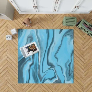 Fluid Art Liquid Marble Rug