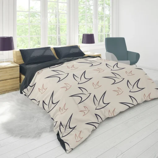 Flying Bird Minimalist Duvet Cover 1