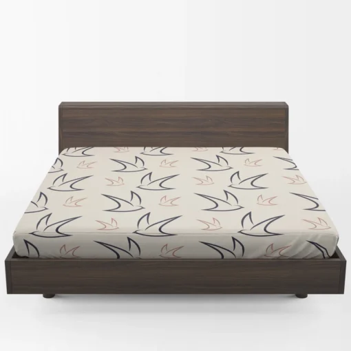 Flying Bird Minimalist Fitted Sheet 1