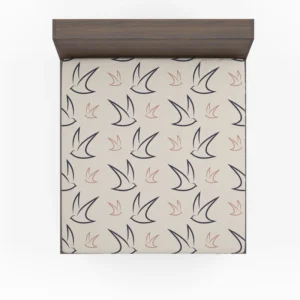 Flying Bird Minimalist Fitted Sheet