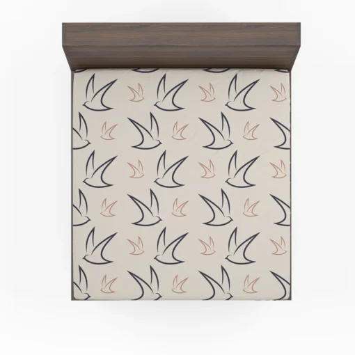 Flying Bird Minimalist Fitted Sheet