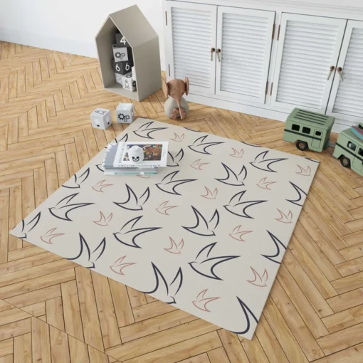 Flying Bird Minimalist Rug 1