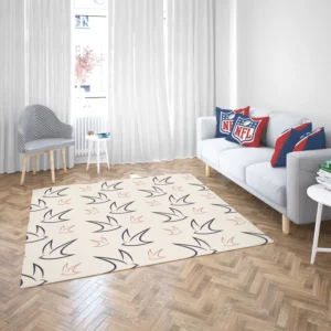 Flying Bird Minimalist Rug 2