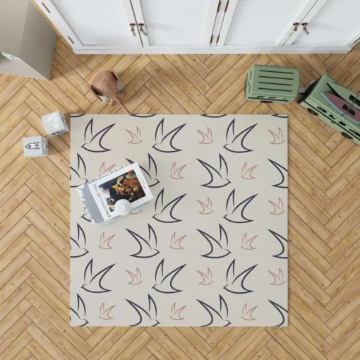 Flying Bird Minimalist Rug