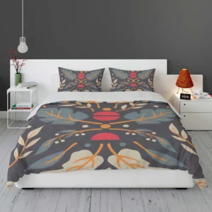 Folk Art Floral Pattern Bedding Set 1