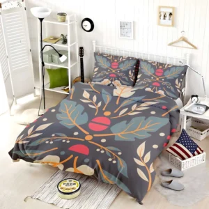 Folk Art Floral Pattern Bedding Set