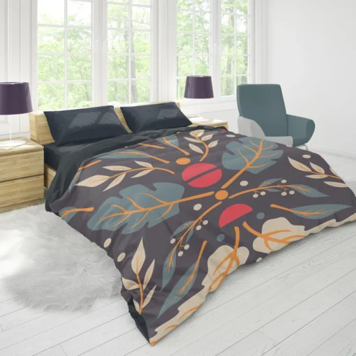 Folk Art Floral Pattern Duvet Cover 1