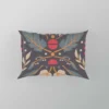 Folk Art Floral Pattern Pillow Case