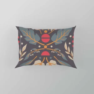 Folk Art Floral Pattern Pillow Case