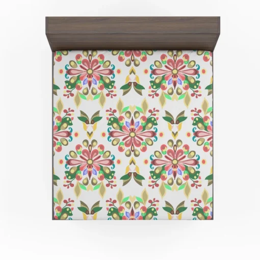 Folklore Floral Design Fitted Sheet