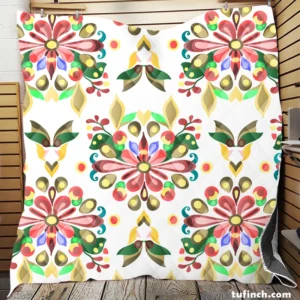 Folklore Floral Design Quilt Blanket