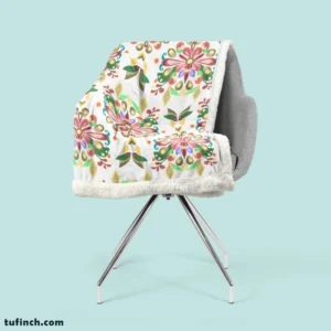 Folklore Floral Design Sherpa Fleece Blanket 2