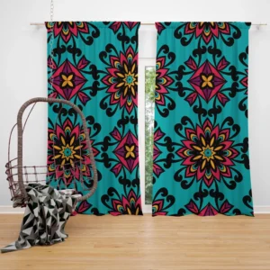 Folklore Geometrics Pattern Curtain