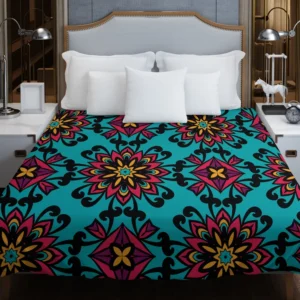 Folklore Geometrics Pattern Duvet Cover