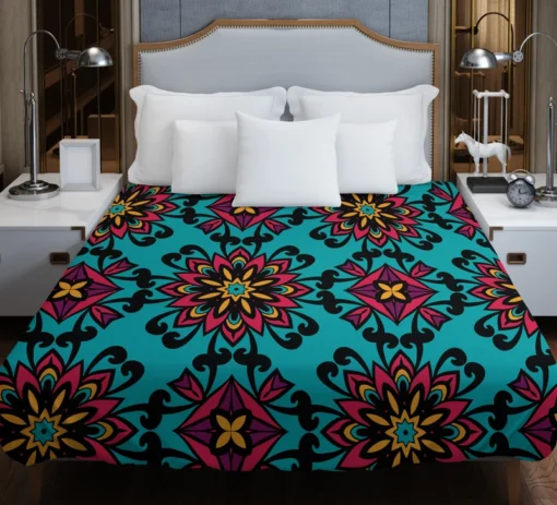 Folklore Geometrics Pattern Duvet Cover