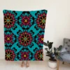 Folklore Geometrics Pattern Fleece Blanket