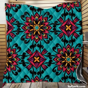 Folklore Geometrics Pattern Quilt Blanket