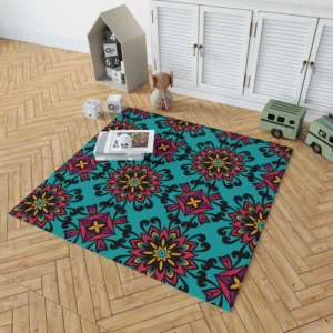 Folklore Geometrics Pattern Rug 1