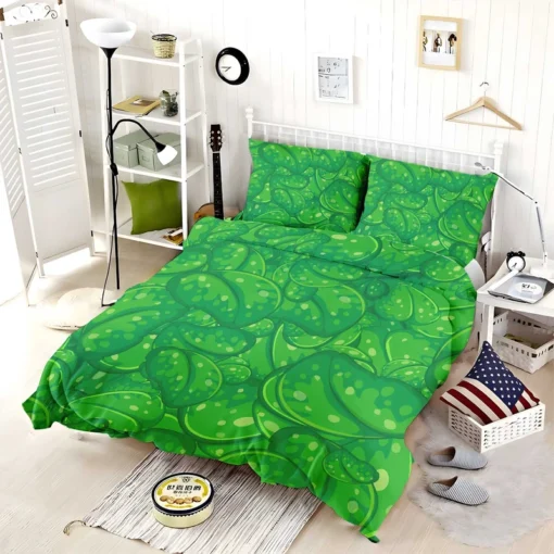 Fresh Green Leaves Bedding Set