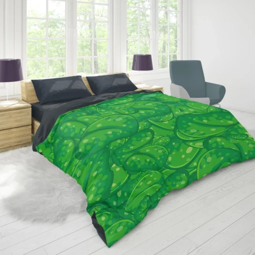 Fresh Green Leaves Duvet Cover 1