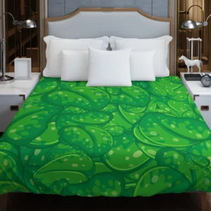 Fresh Green Leaves Duvet Cover