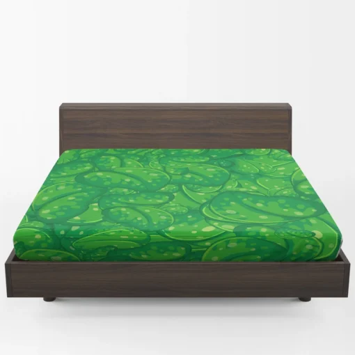 Fresh Green Leaves Fitted Sheet 1