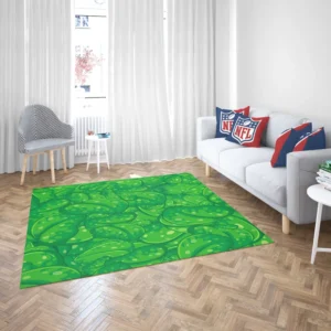 Fresh Green Leaves Rug 2