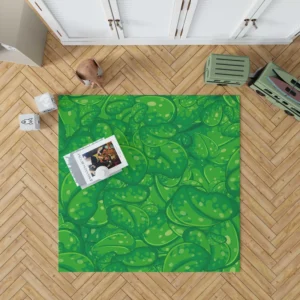 Fresh Green Leaves Rug