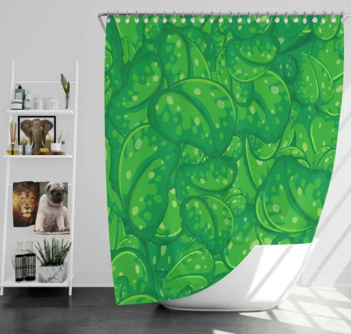 Fresh Green Leaves Shower Curtain