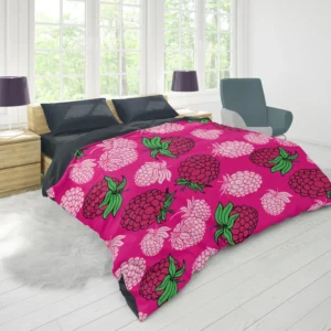 Fresh Raspberry Pink Background Duvet Cover 1