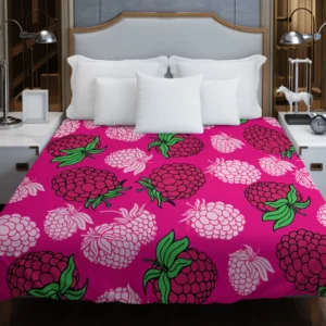 Fresh Raspberry Pink Background Duvet Cover