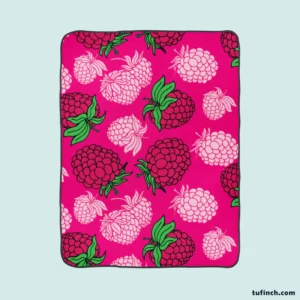 Fresh Raspberry Pink Background Fleece Blanket 1