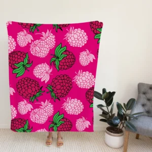 Fresh Raspberry Pink Background Fleece Blanket