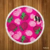 Fresh Raspberry Pink Background Round Beach Towel