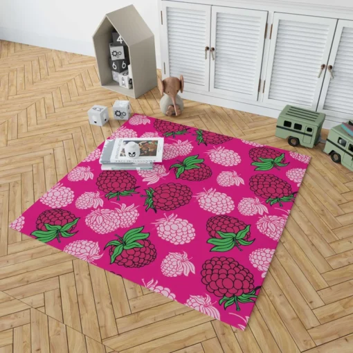 Fresh Raspberry Pink Background Rug 1