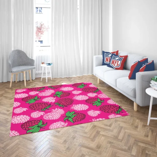 Fresh Raspberry Pink Background Rug 2