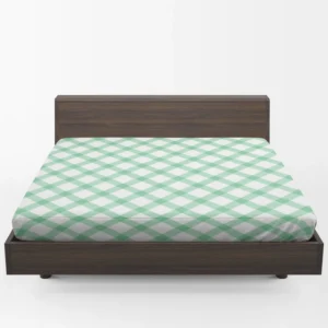 Frog Green Gingham Cross Fitted Sheet 1