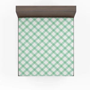 Frog Green Gingham Cross Fitted Sheet