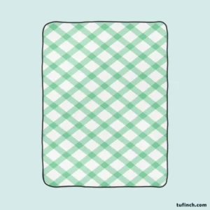 Frog Green Gingham Cross Fleece Blanket 1