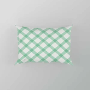 Frog Green Gingham Cross Pillow Case