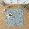 Frozen Holly berry Pampas Grass Winter Pattern Rug