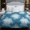 Frozen Snowflakes Winter Design Duvet Cover