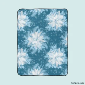 Frozen Snowflakes Winter Design Fleece Blanket 1